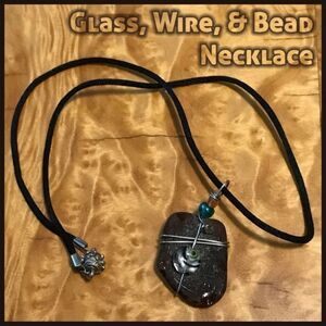 Handcrafted Glass Wire Bead Necklace